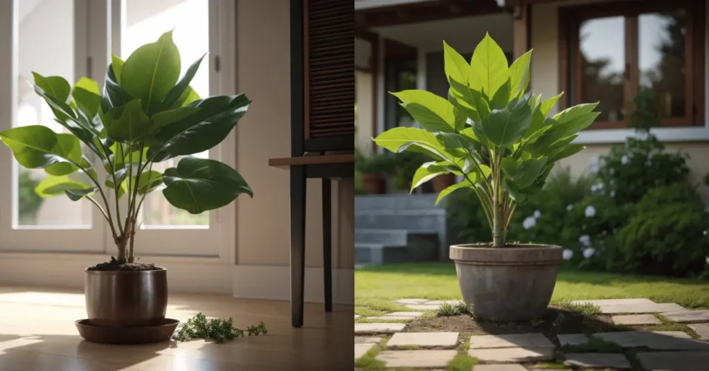 plant in house and outside
