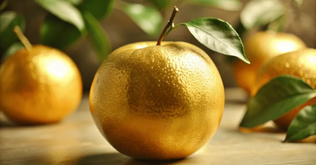 a golden fruit