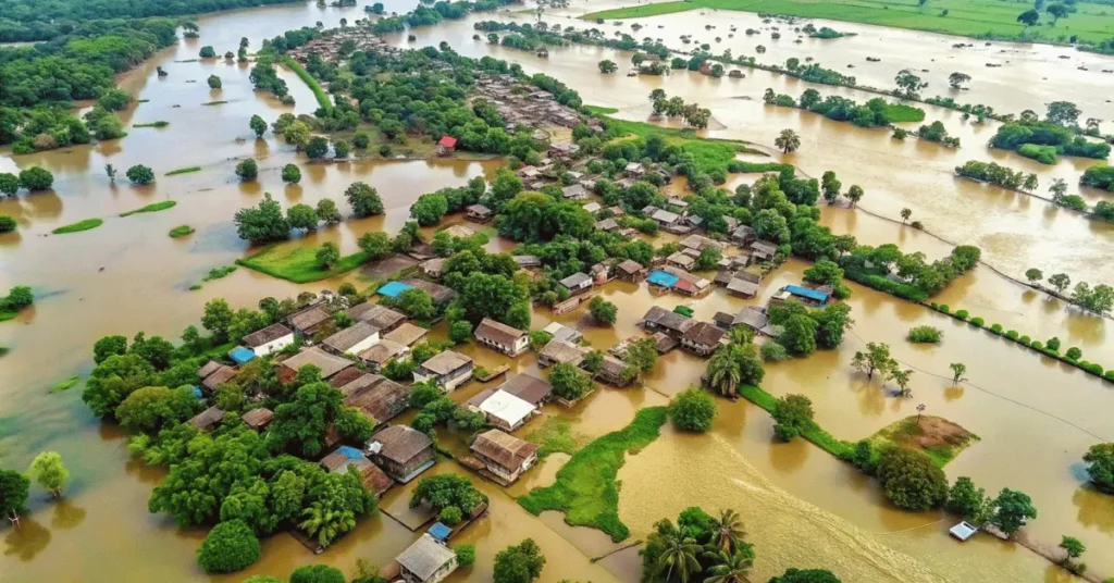 a indian village floods
