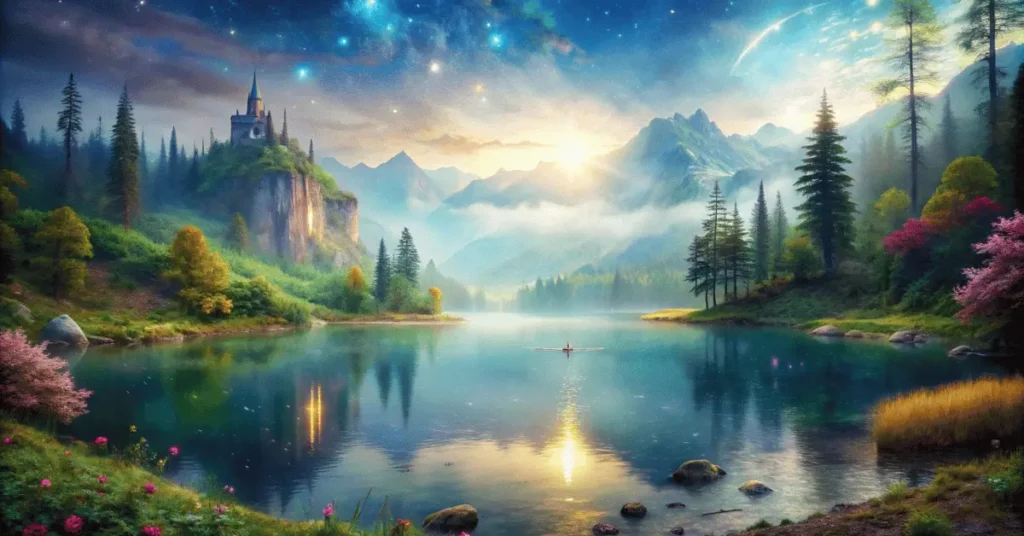 a magical lake side