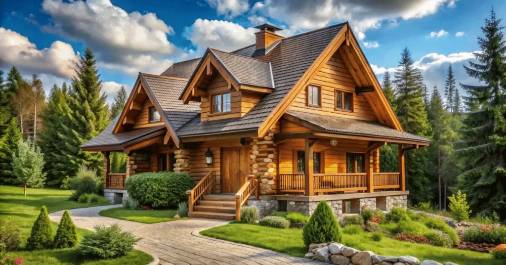 a beautiful wooden home