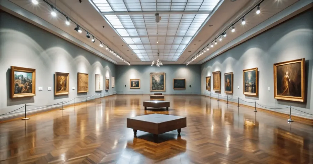 an empty museum