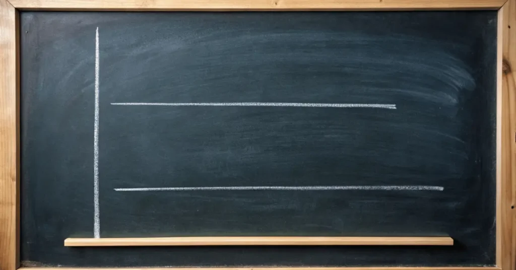 flat line is drawn with chalk on black board