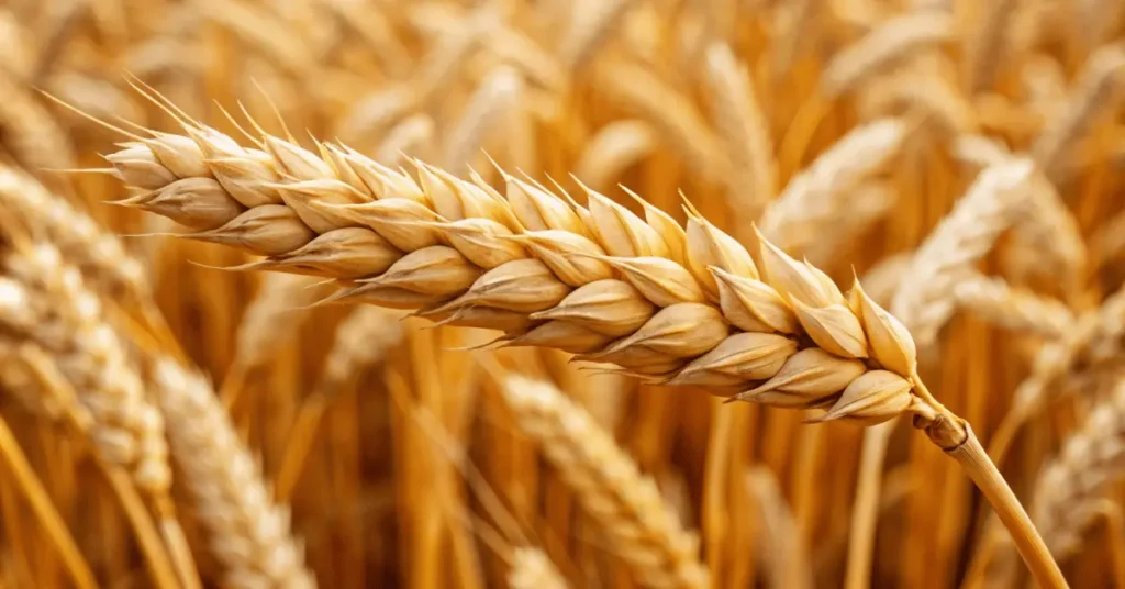 wheat inside a single ear of wheat