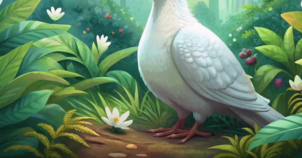 white pigeon in ajungle